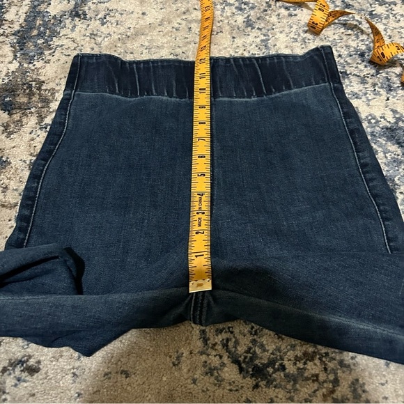 MuMu Blue Elastic Waistband Bootcut Distressed Jeans Size XS - Picture 11 of 13